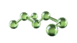 green protein chain transparent background
