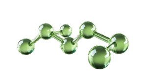 green protein chain transparent background